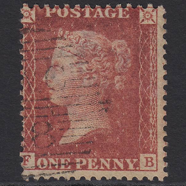 GB QV 1857 1d Rose-red (Plate 52) SG40-C10(1) FB FU London D&S WC8 Misperf