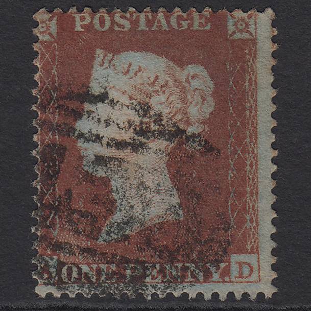 GB QV 1854 1d Red-brown SG17-C1(1) AD GU Missing Imprimatur