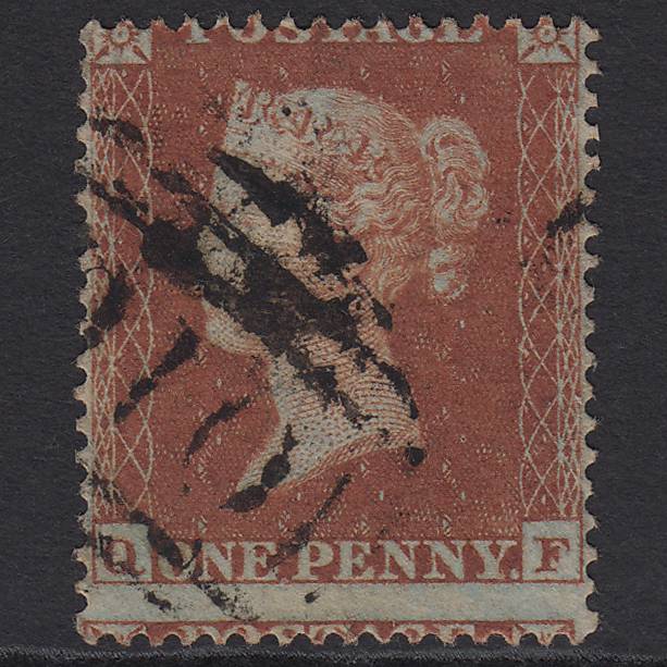 GB QV 1854 1d Red-brown Plate R6 SG17-C1(1) QF GU Large Misperf