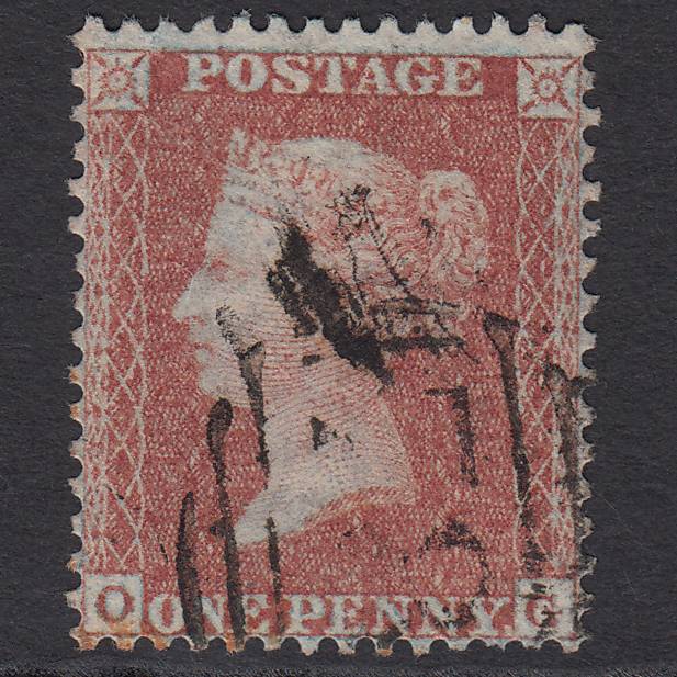 GB QV 1855 1d Red-brown (Plate 8) SGC6(1) OG FU Well Centred