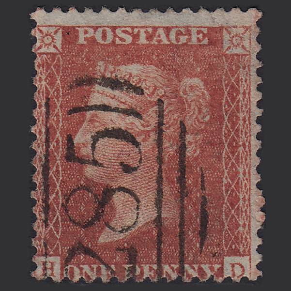 GB QV 1855 1d Red-brown (Plate 6) SG24-C3(1) HD FU Exeter 285