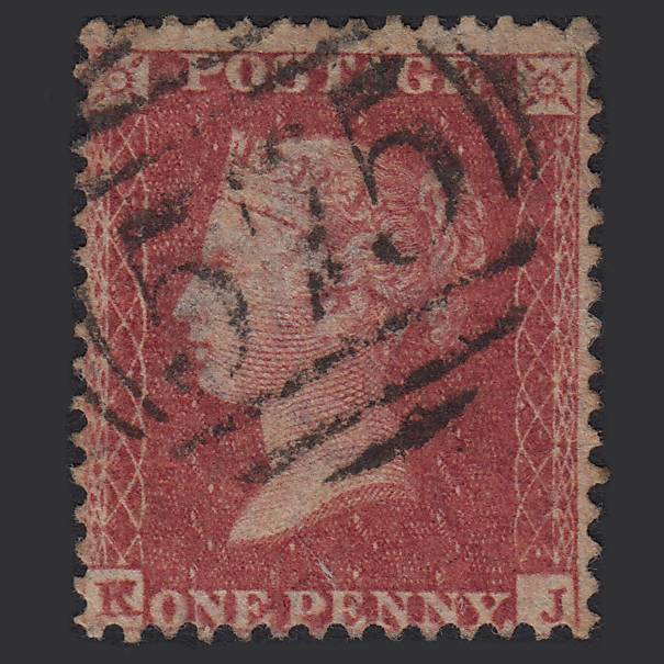 GB QV 1857 1d (Plate 60) SG40-C10(1) Constant Variety KJ GU Norwich 575