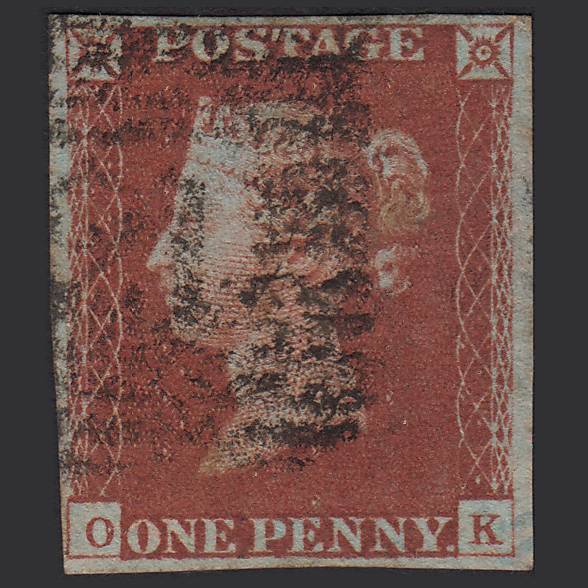GB QV 1841 1d Red-brown (Plate 68) SG8-B1(1) OK GU 4M Imperf Scotland