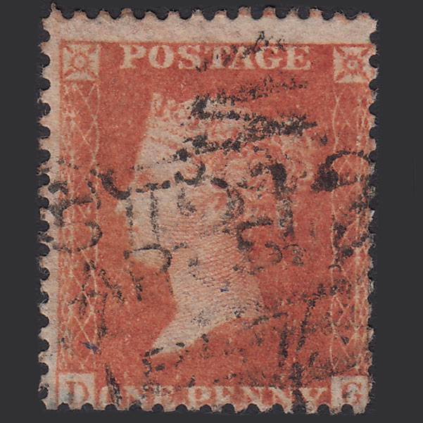 GB QV 1857 1d Orange-brown (Plate 32) SG33-C8(5) DG FU Gloucester 312 Spoon