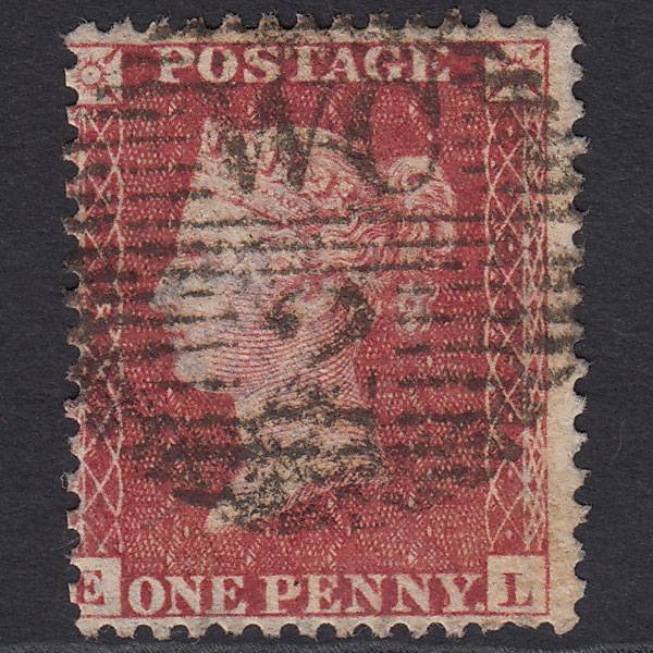 GB QV 1857 1d Rose-red (Plate 43) SG40-C10(1) EL GU London D&S WC2