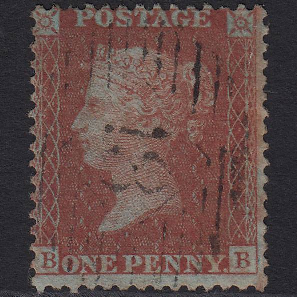 GB QV 1855 1d Red-brown (Plate 24) SGC7(1) BB FU London IS 18