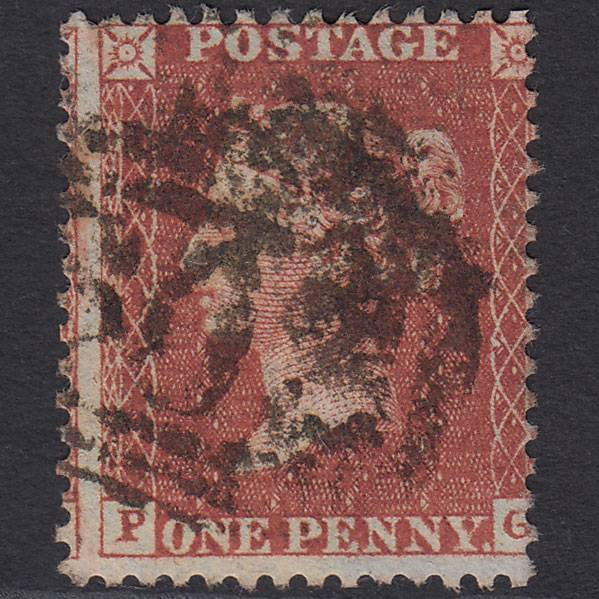 GB QV 1855 1d Red-brown (Plate 6) SG24-C3(1) PG GU