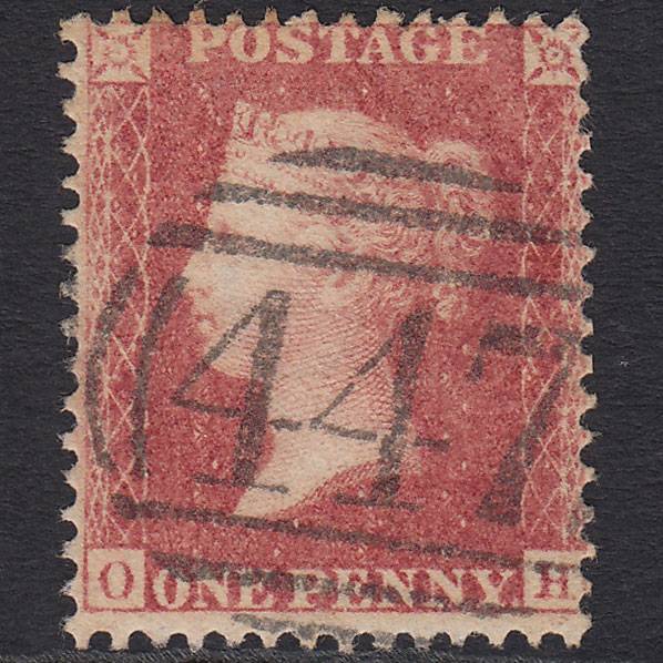 GB QV 1857 1d Rose-red (Plate 59) SG40-C10(1) OH GU Leeds 447