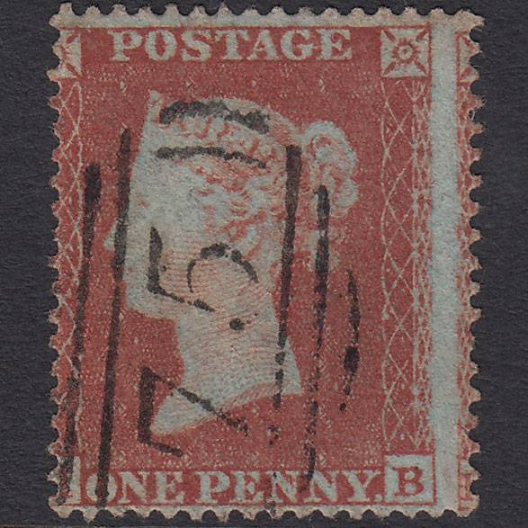 GB QV 1854 1d (Plate 189) SG17-C1(1) HB VFU Birmingham 75 Large Misperf