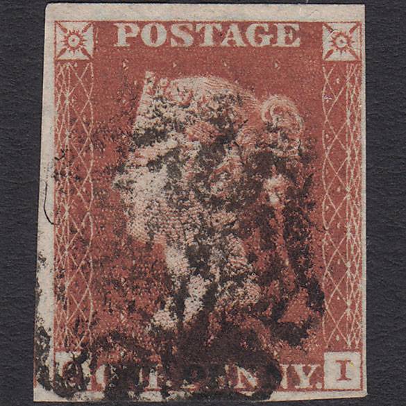 GB QV 1841 1d Red-brown Penny Black (Plate 8) SG7-A2 GUideline QI FU 4M MX