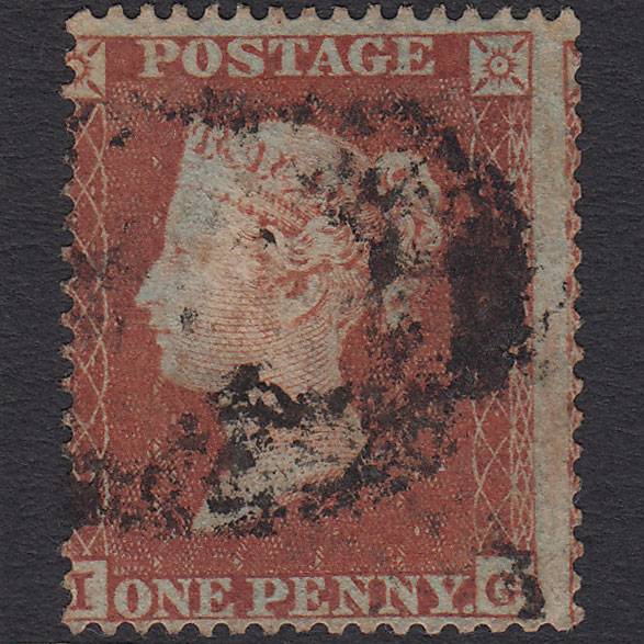 GB QV 1854 1d Red-brown (Plate 196) SG17-C1(1) IG GU Misperf