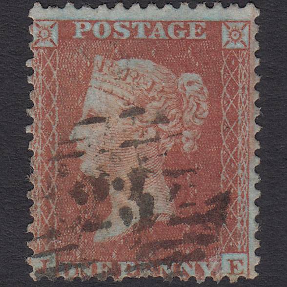 GB QV 1855 1d Red-brown (Plate 11) SGC6(1) JE GU London IS 23