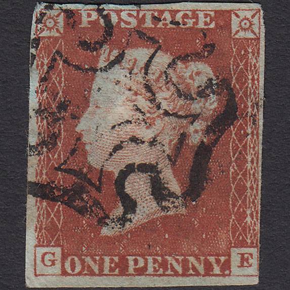 GB QV 1841 1d Red-brown (Plate 34) SG8-B1(1) GE GU nr 4 Margins MX