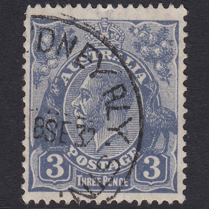 AUSTRALIA 1928 3d Dull Ultramarine King George V SG100 FU Sydney CDS