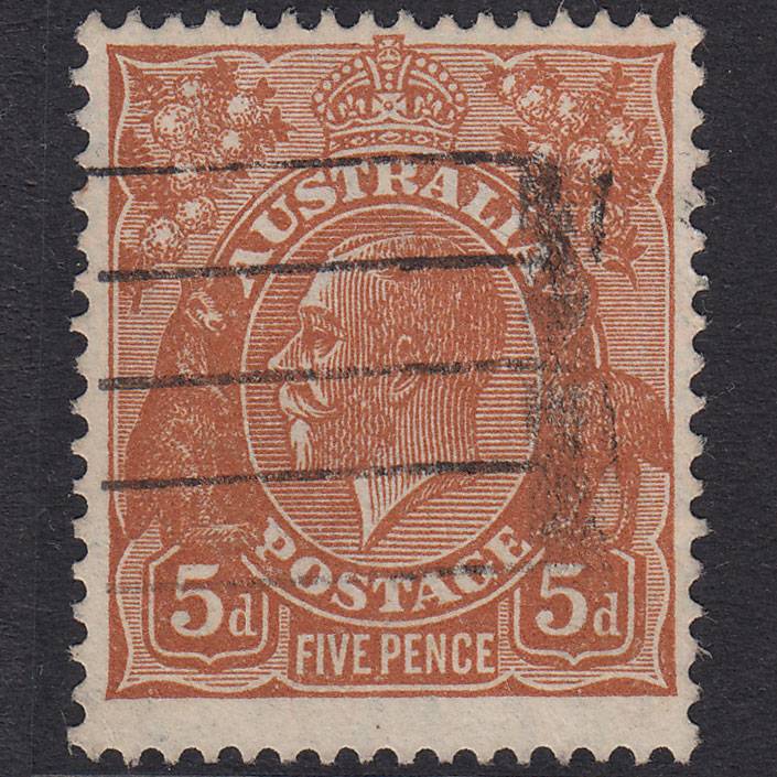 AUSTRALIA 1932 5d Orange-Brown King George V SG130 VFU