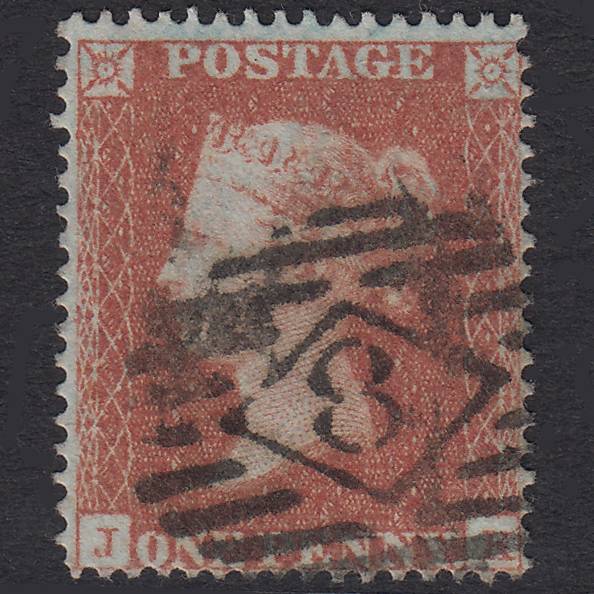 GB QV 1850 1d Red-Brown Archer Plate 99 SG16B-CE2 JK FU London IS 8