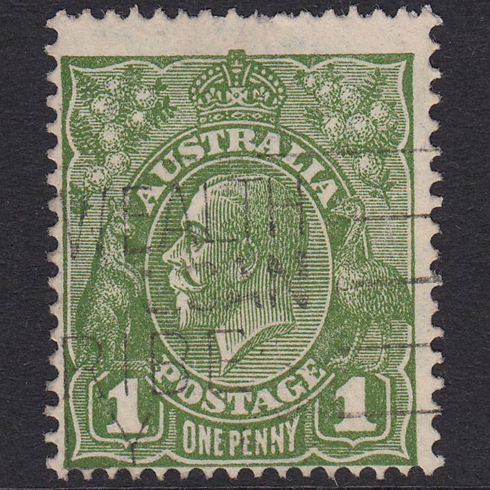 AUSTRALIA 1931 1d Green King George V SG125 FU Slogan Pmk