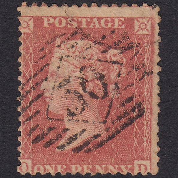GB QV 1857 1d Plate 27 SG39-C10(3) OD GU London IS 50 Unlisted Type!
