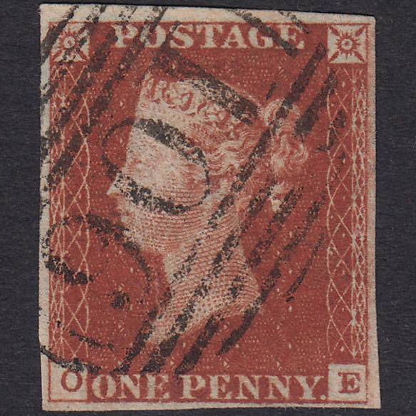 GB QV 1841 1d Plate 56 SG10-B1(4) OE GU 4M Bradford-On-Avon 106