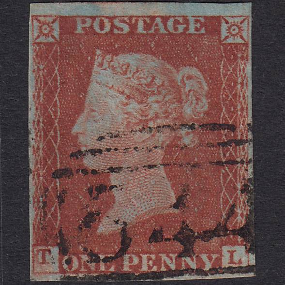 GB QV 1841 1d Plate 54 SG8-B1(1) TL FU Missing Imprimatur 4M Newbury 544