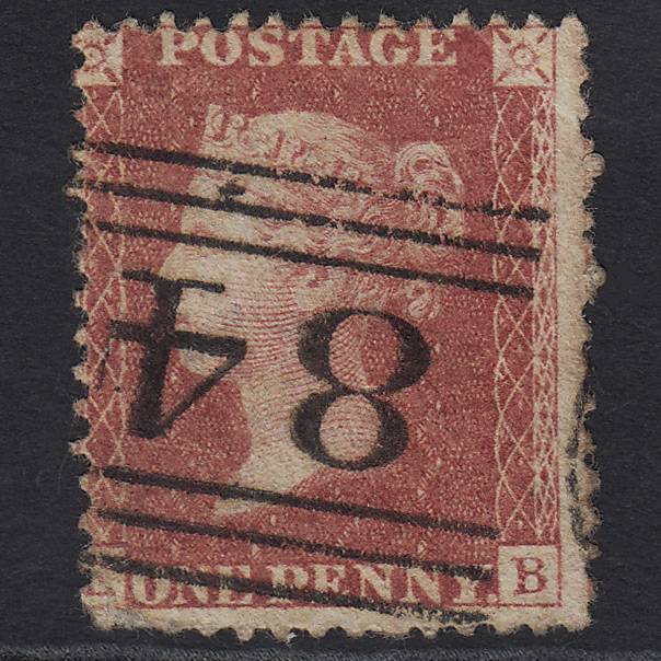 GB QV 1857 1d Rose-red (Plate 43) SG40-C10(1) EB GU Crieff 84