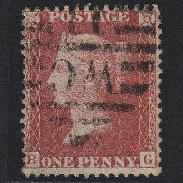 GB QV 1863 1d Rose-red (Plate 50) SG42-C12(1) BG FU London D&S WC11