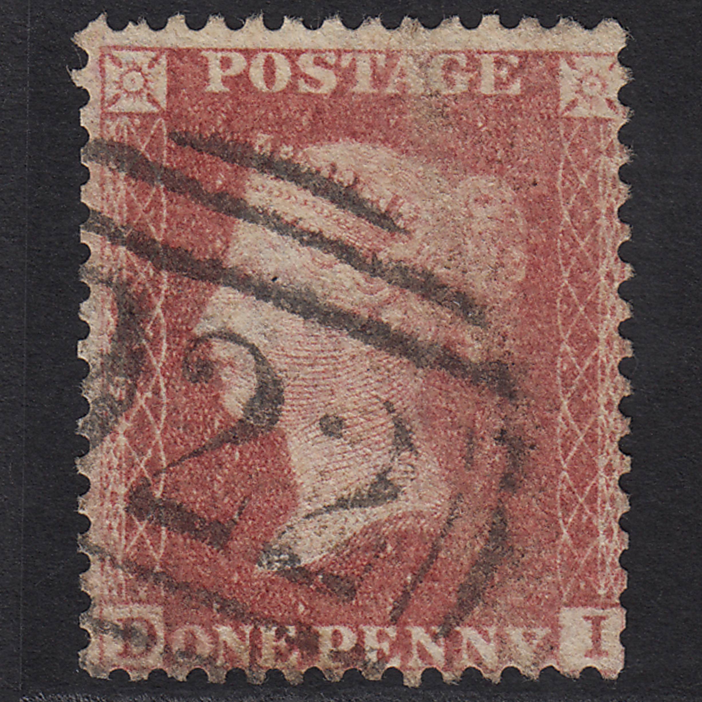 GB QV 1857 1d Rose-red (Plate 60) SG40-C10(1) DI GU Worksop 922