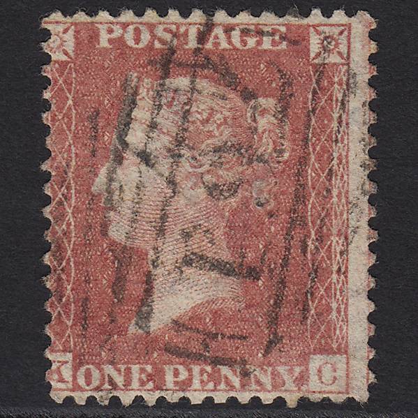GB QV 1857 1d Rose-red (Plate 44) SG40-C10(1) KC FU Sunderland 761