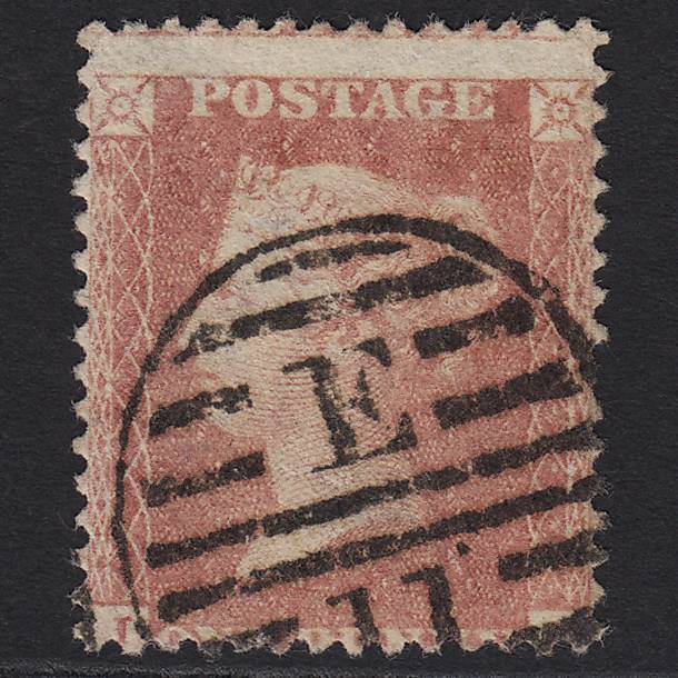 GB QV 1857 1d Pale Rose SG39-C10(3) GU in London D&S E11