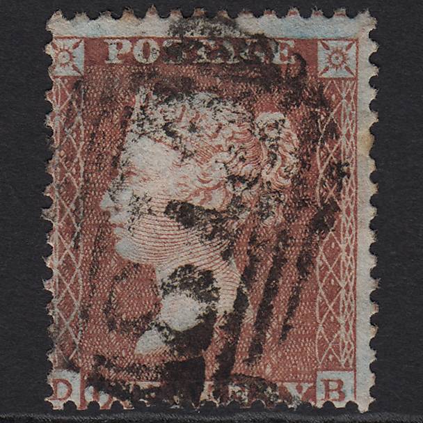 GB QV 1855 1d Red-brown (Plate 11) SGC6(1) DB GU Cambourne 815