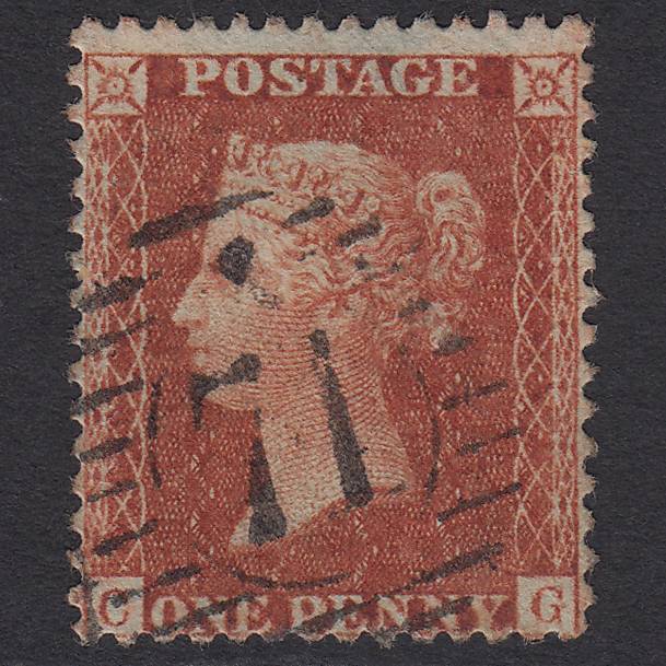 GB QV 1856 1d Red-brown (Plate 32) SG29-C8(1) CG FU London D&S 71