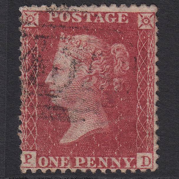 GB QV 1857 1d Rose-red (Plate 55) SG40-C10(1) PD GU Light Cancel
