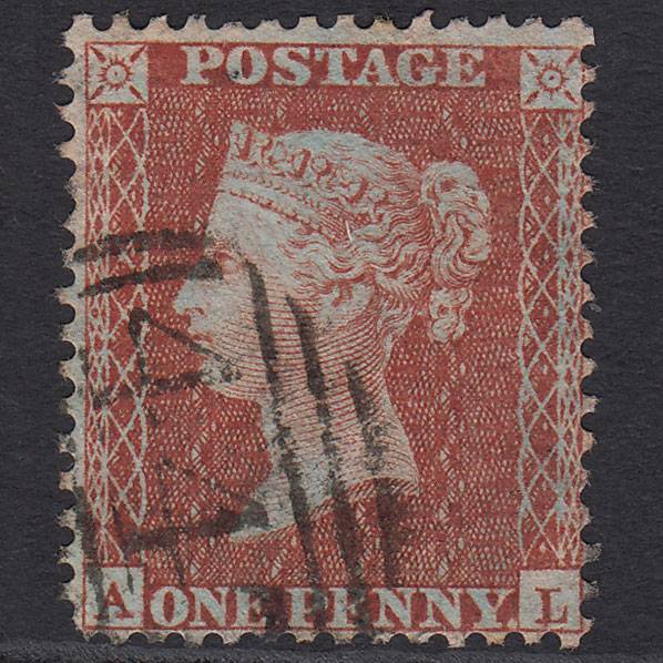 GB QV 1855 1d (Plate 1) SG24-C3(1) AL GU Missing Imprimatur Leeds 447
