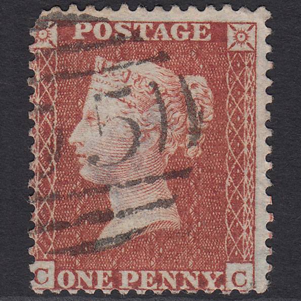 GB QV 1855 1d Red-brown (Plate 11) SGC6(1) CC GU