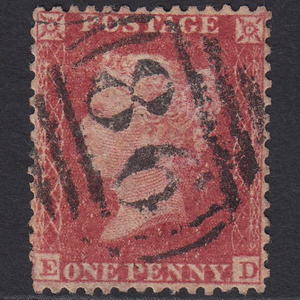 GB QV 1857 1d (Plate 55) SG40-C10(1) ED GU Blackburn 86 Well Centred