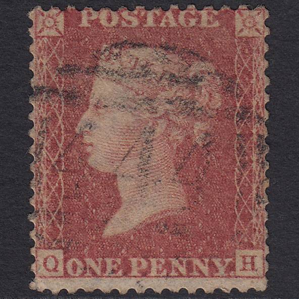 GB QV 1857 1d Rose-red (Plate 59) SG40-C10(1) QH GU Leamington 444