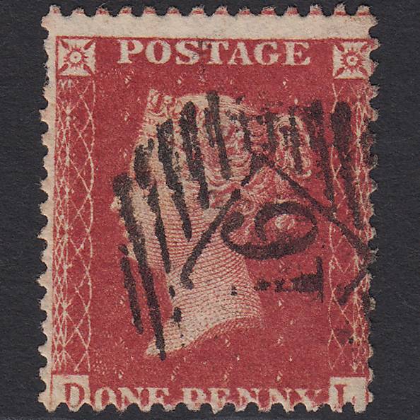 GB QV 1857 1d Deep Rose-red (Plate 56) SG41-C10(4) DL GU London IS 16