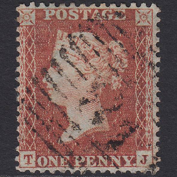 GB QV 1855 1d Red-brown (Plate 2) SGC6(1) TJ FU Scotland Well Centred