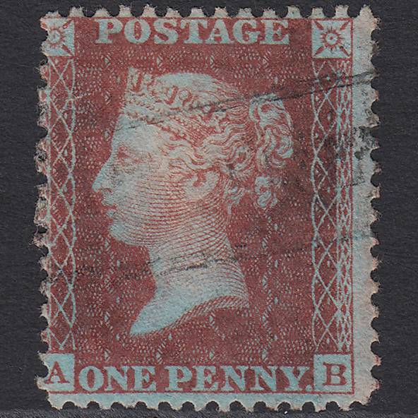 GB QV 1855 1d Plum (Plate 16) SGC6(3) AB GU Miss Imprimatur Scots Local Cancel