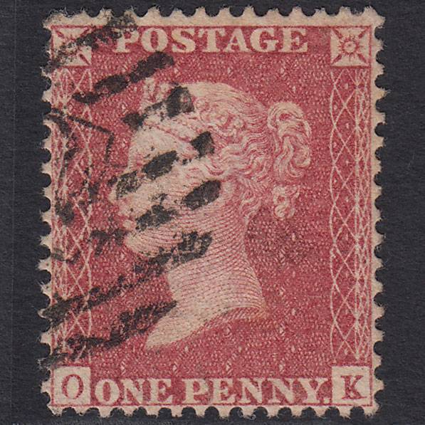 GB QV 1857 1d (Plate 27) SG40-C10(1) OK FU London IS Cancel Well Centred