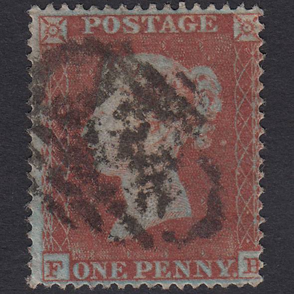 GB QV 1854 1d Red-brown (Plate 195) SG17-C1(1) FH GU
