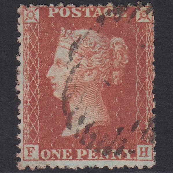 GB QV 1856 1d Red-brown (Plate 43) SG29-C8(1) FH FU Light Cancel