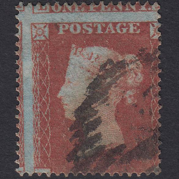 GB QV 1854 1d Red-brown (Plate 182) SG17-C1(1) ML FU Large Misperf