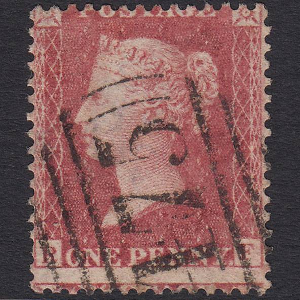 GB QV 1857 1d (Plate 37) SG40-C10(1) RF GU Loughborough 475 Misperf
