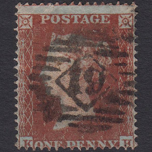 GB QV 1854 1d Red-brown (Plate 190) SG17-C1(1) KH GU London IS 19 Misperf