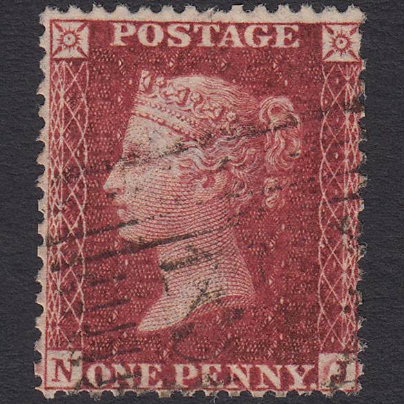 GB QV 1857 1d Deep Rose-red (Plate 56) SG41-C10(4) NJ GU Scotland