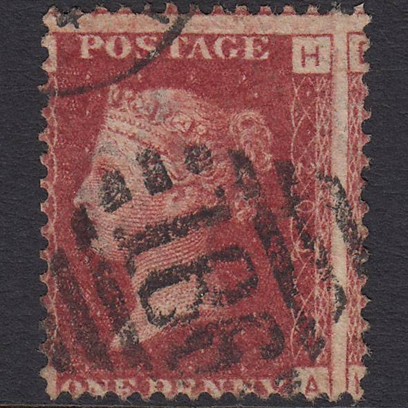 GB QV 1864 1d Lake-red (Plate 208) SG44-G1(2) HA FU Dublin 186 Large Misperf