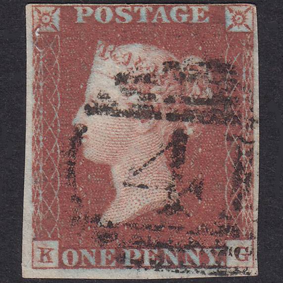 GB QV 1841 1d Plate 86 SG8-B1(1) Ivory Head KG FU 4M Bakewell 41