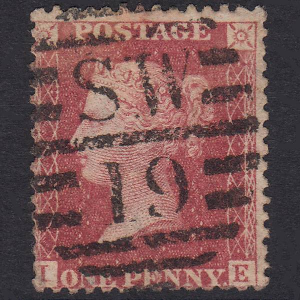 GB QV 1863 1d Rose-Red Plate 50 SG42-C12(1)  IE GU London D&S Sw19