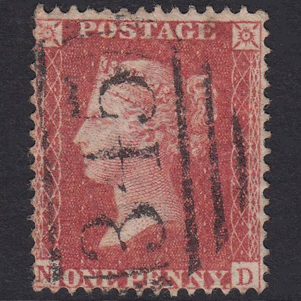GB QV 1857 1d Rose-Red Plate 39 SG40-C10(1) ND FU Haverfordwest 345